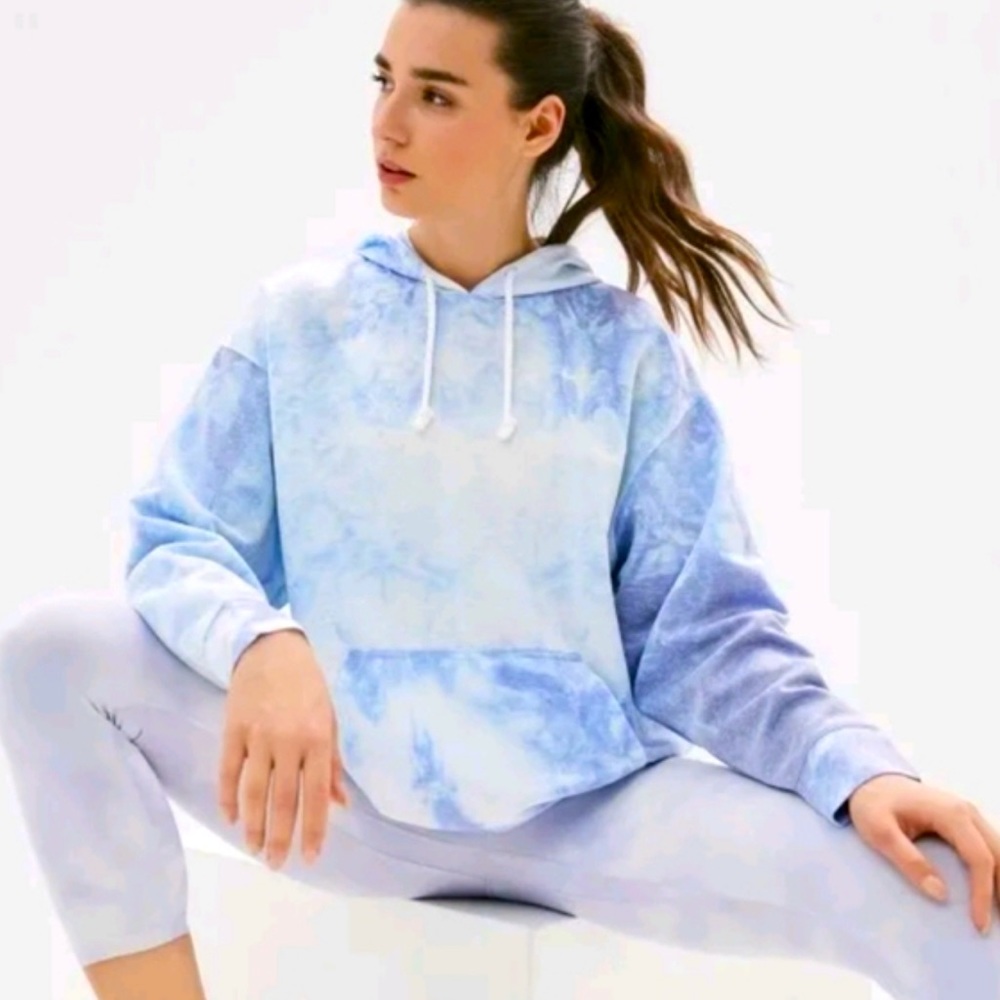 Nike Training Icon Clash tie dye hoodie in blue 3XL